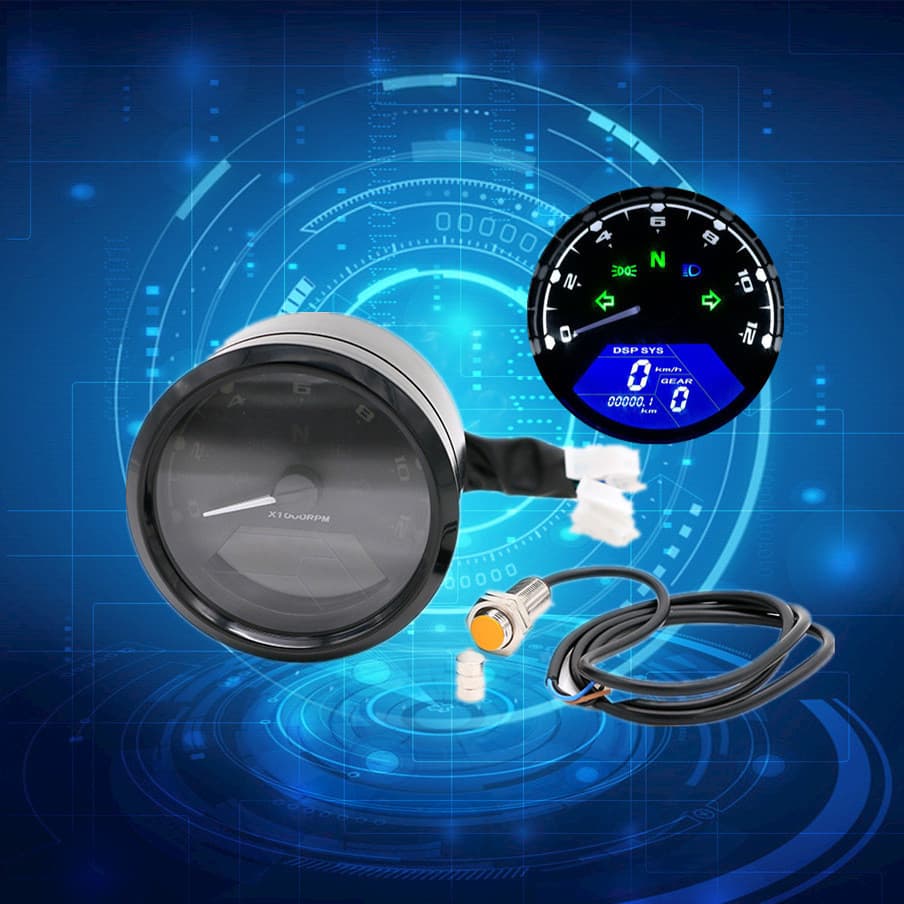 Motocicleta retro modificado instrumento odômetro medidor de óleo babuíno LCD LED instrumento Ranger retro modificado in