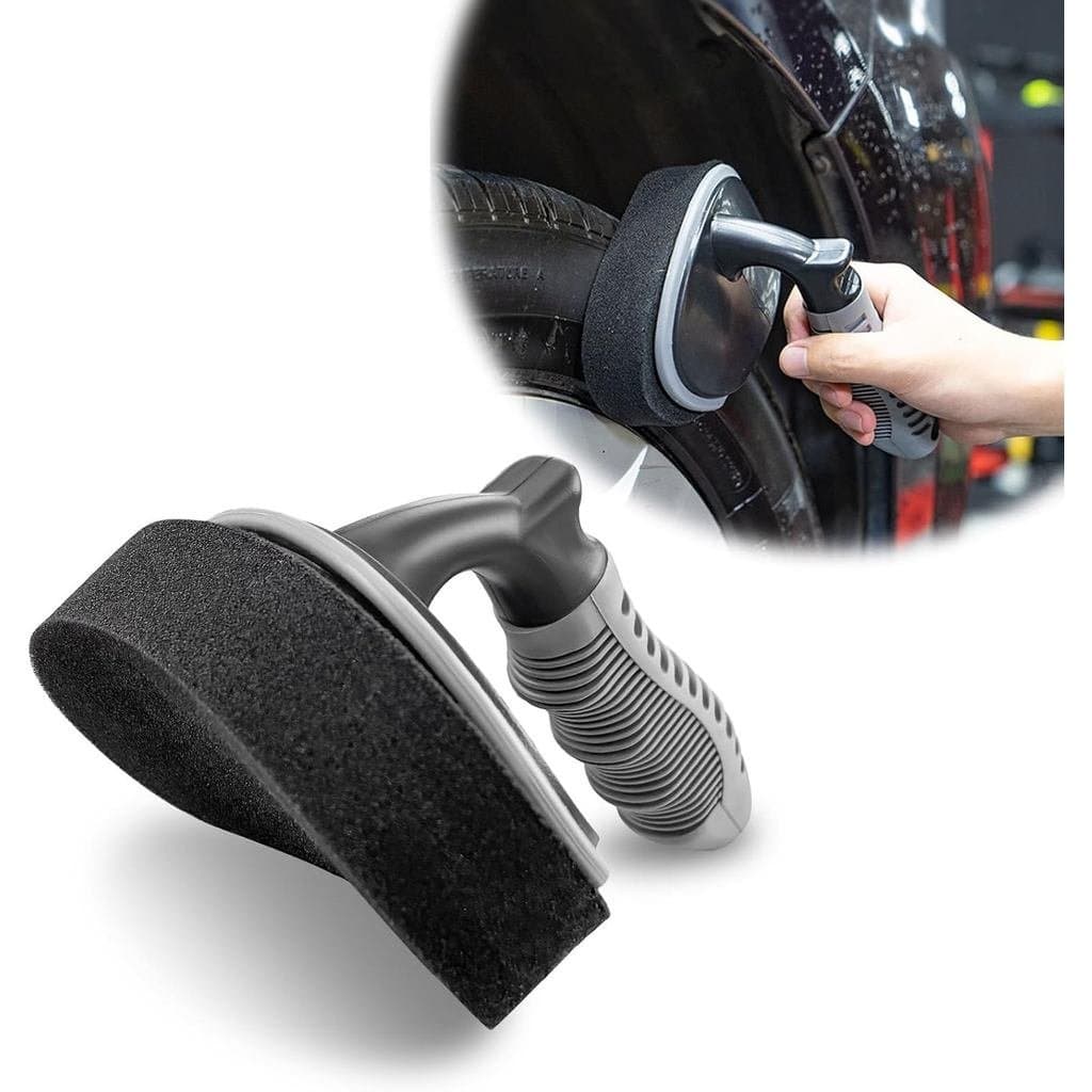 2 Peças de Escova e Esponja para Polimento de Pneus de Carro, Esponja de Substituição para Polimento de Pneus de Automóv