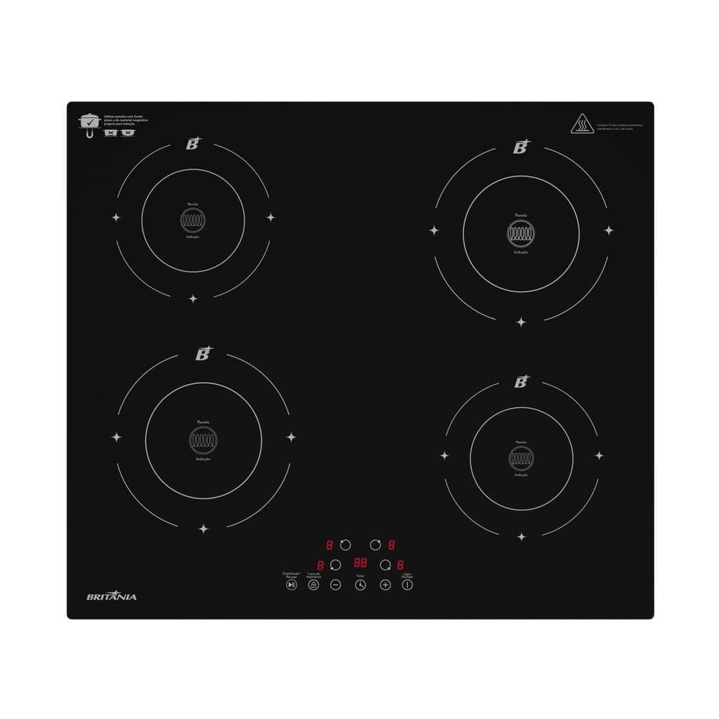 Cooktop 4 Bocas de Indução Britânia BCTE40A