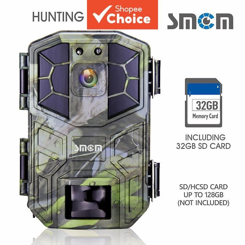  Câmera de Caça ao Ar Livre 4K 1080P 3MP Visão Noturna Infravermelha Ativada por Movimento