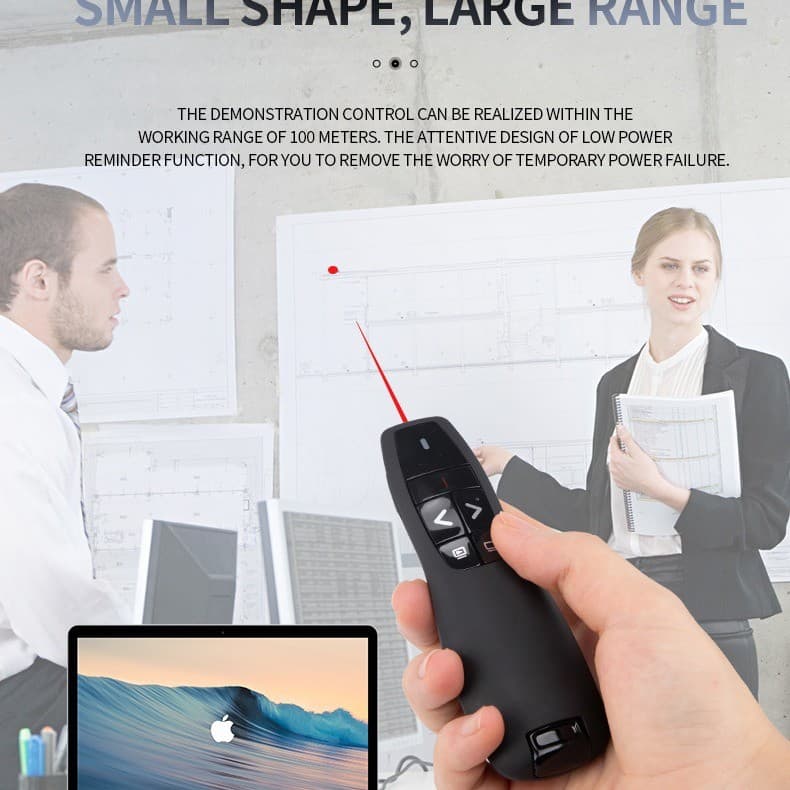 2.4G caneta de controle remoto eletrônico laser PPT página Flip caneta multifuncional caneta projeção laser multimídia d