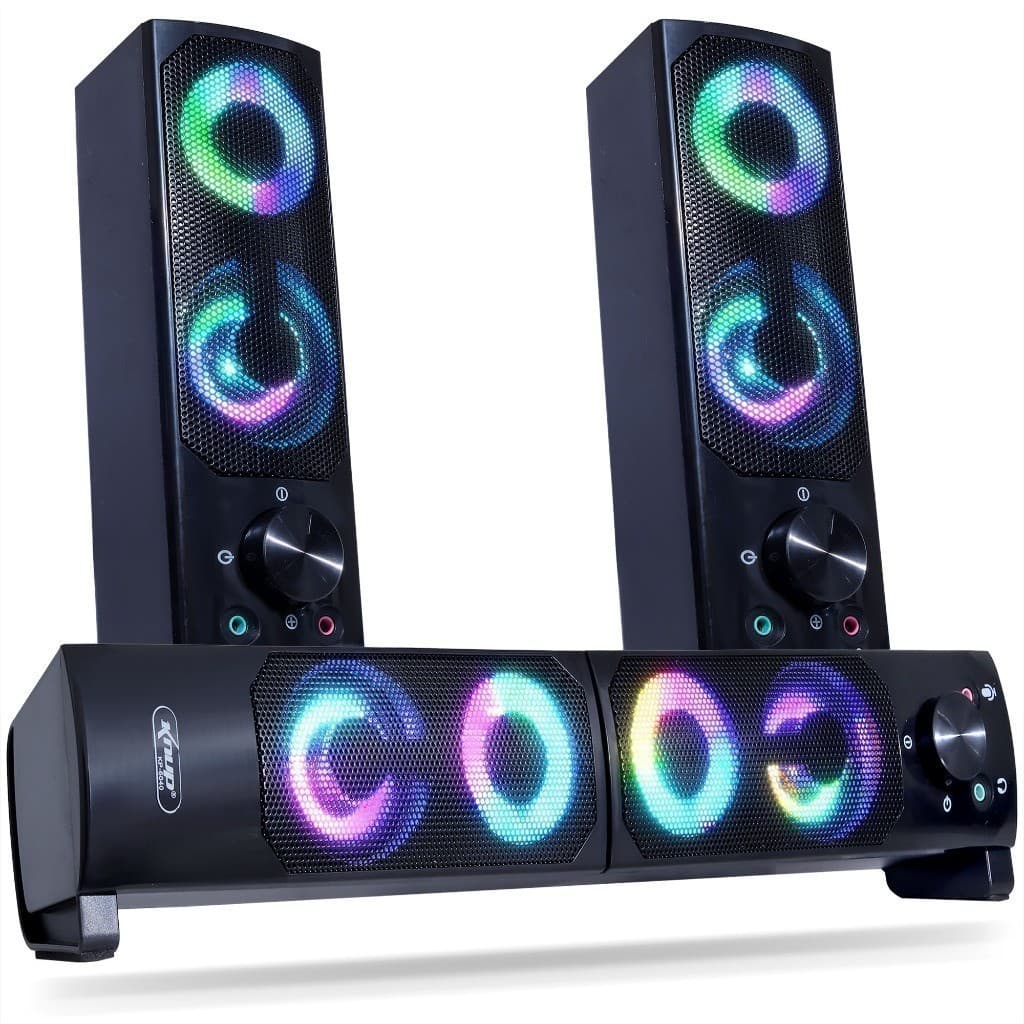 Caixa De Som Pc Gamer SoundBar Speaker Bass LED RGB USB P2 Pc Note Tablet