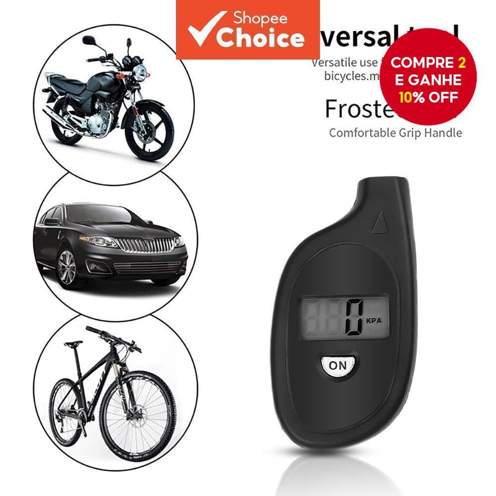 Novo Detector de Pressão de Pneus para Mini Carros - Medidor Digital LCD de Chaveiro para Motocicletas e Veículos