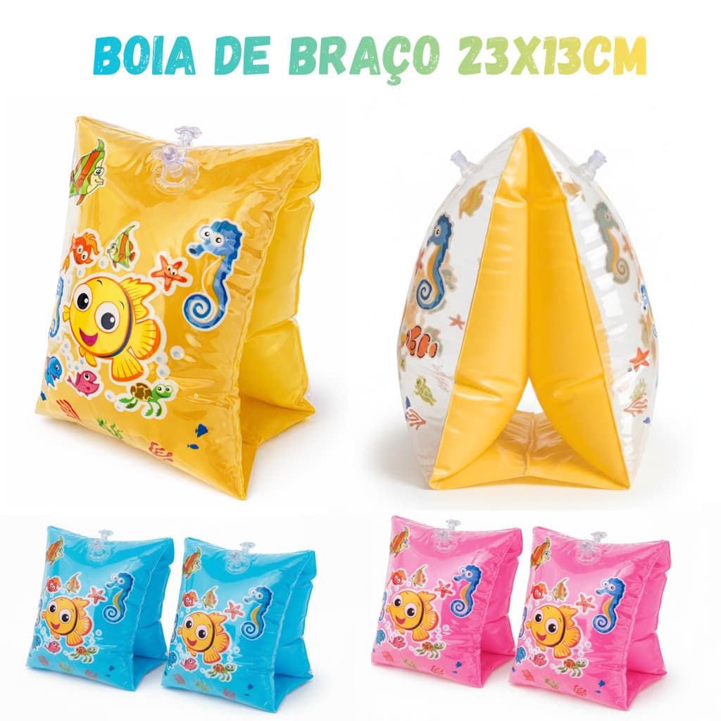 Boia De Braço Natação Infantil Inflável Piscina Criança Bebê Flutuadora 23X13cm até 30kg