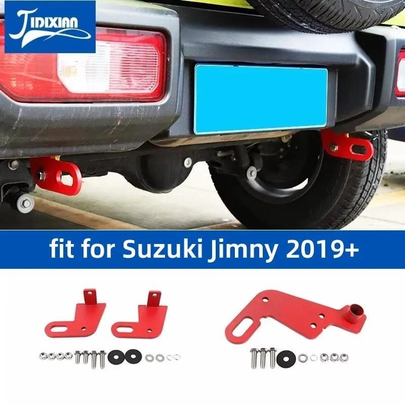 JIDIXIAN Barra De Reboque Amortecedor Dianteiro Traseiro Do Carro Gancho Para Suzuki Jimny 2019 2020 2021 2022 2023 2024