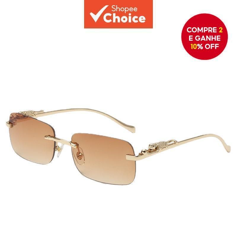 Óculos De Sol Com Estampa Cheetah UV400 Proteção Transparente Oceano Lente Armação Retangular Para Mulheres E Homens