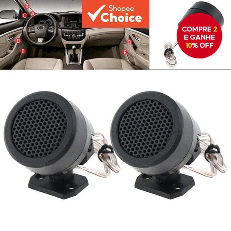 1 Par De Alto-Falantes Mini Dome Tweeter De 500 W-Acessórios De Áudio Para Carro De Alta Eficiência 12 V