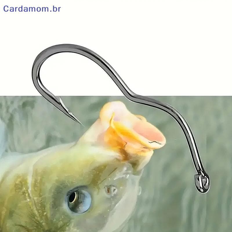 { CARDA } 50 Peças De Anzóis De Pesca Premium-Design Farpado Para Punho De Peixe Antiderrapante E Seguro | Confiável Águ