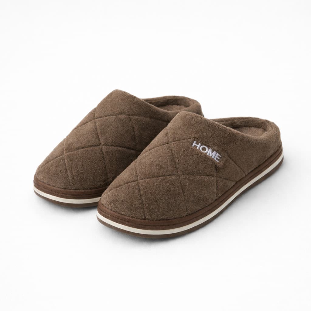 Pantufa Chinelo Forrada HOME Riscos Quadrados Inverno BY-626 acg