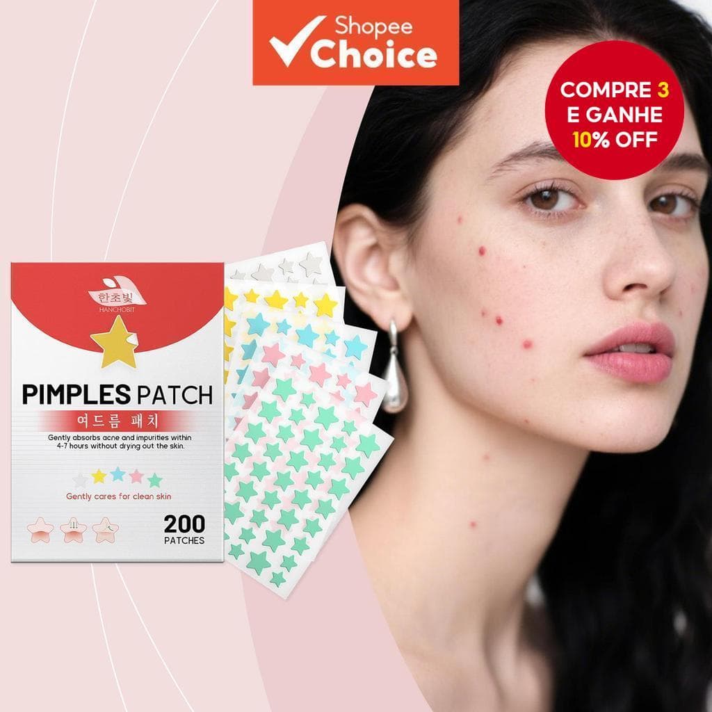 Hidrocolóide De Ácido Salicílico 200 Unidades , Adesivos Para Acne , Bochecha , Testa , Queixo , Manchas , Cuidados Faci