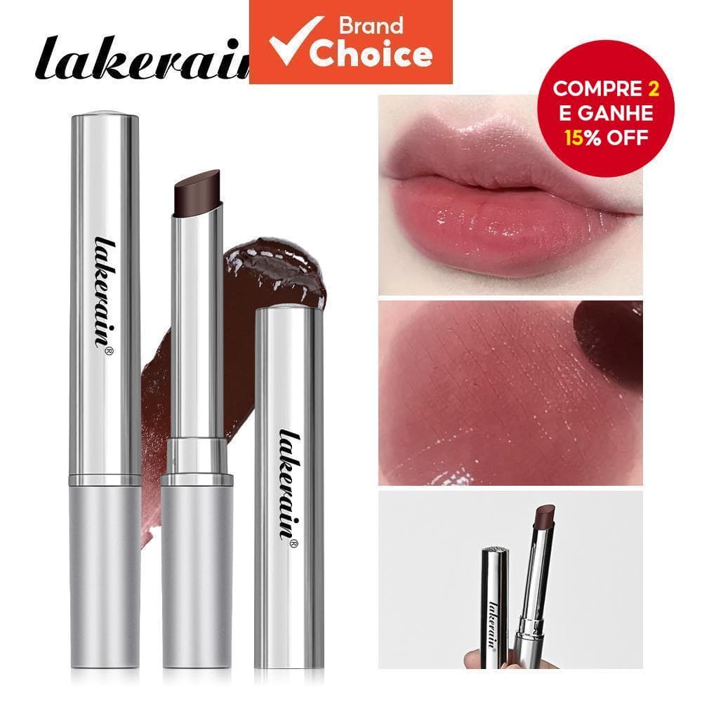 Balm Labial Tinted Lakerain Hidratante Quase Batom Mel Preto Longa Duração