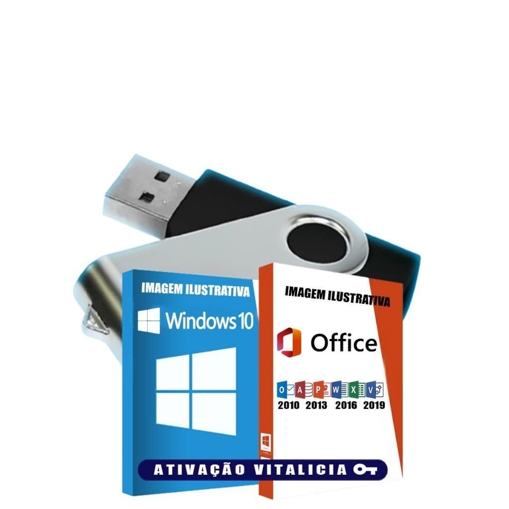 Pen Drive Bootável Windows 10 Pacote de Programas para PC/Notebook