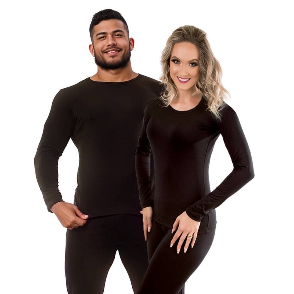 Conjunto Térmico Segunda Pele Calça + Blusa Frio Intenso Flanelada Peletizado Esporte Lazer Pijama