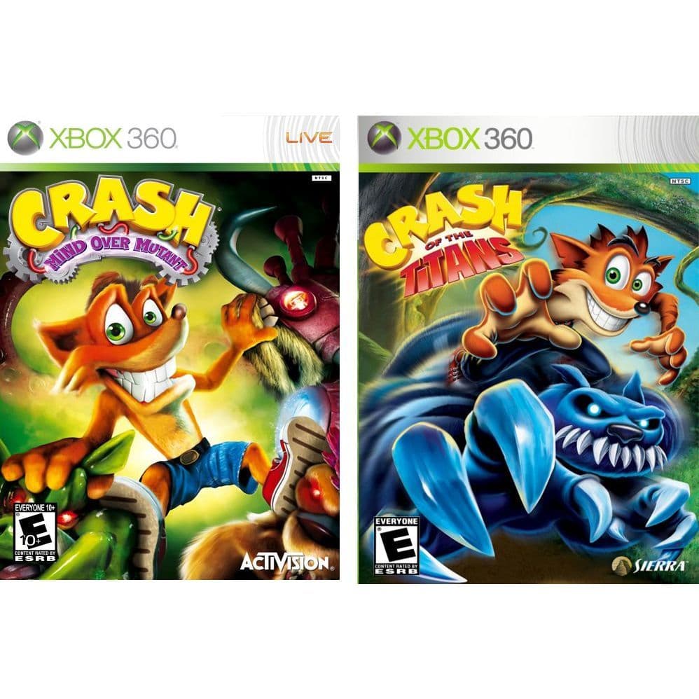 Kit 2 Jogos para Xbox 360 Crash Mind Over Mutant + Crash Titans