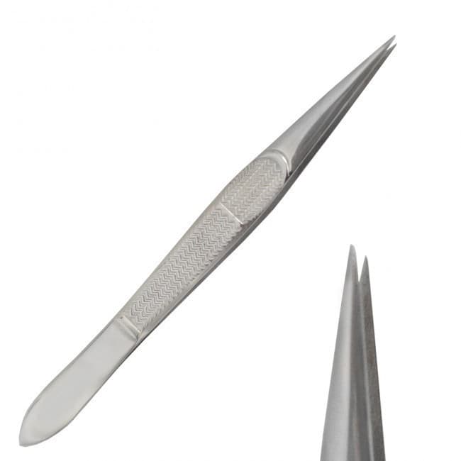 Pinça Ponta Agulha para Design de Sobrancelha Profissional. Tamanho 9 cm. Esterelizavem em autoclave