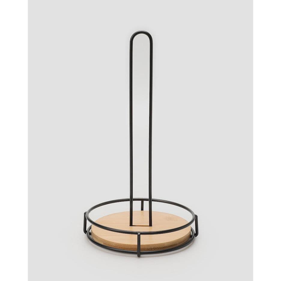 Porta Papel Toalha de Ferro com Madeira Organizador Prático Multiuso ENVIO IMEDIATO