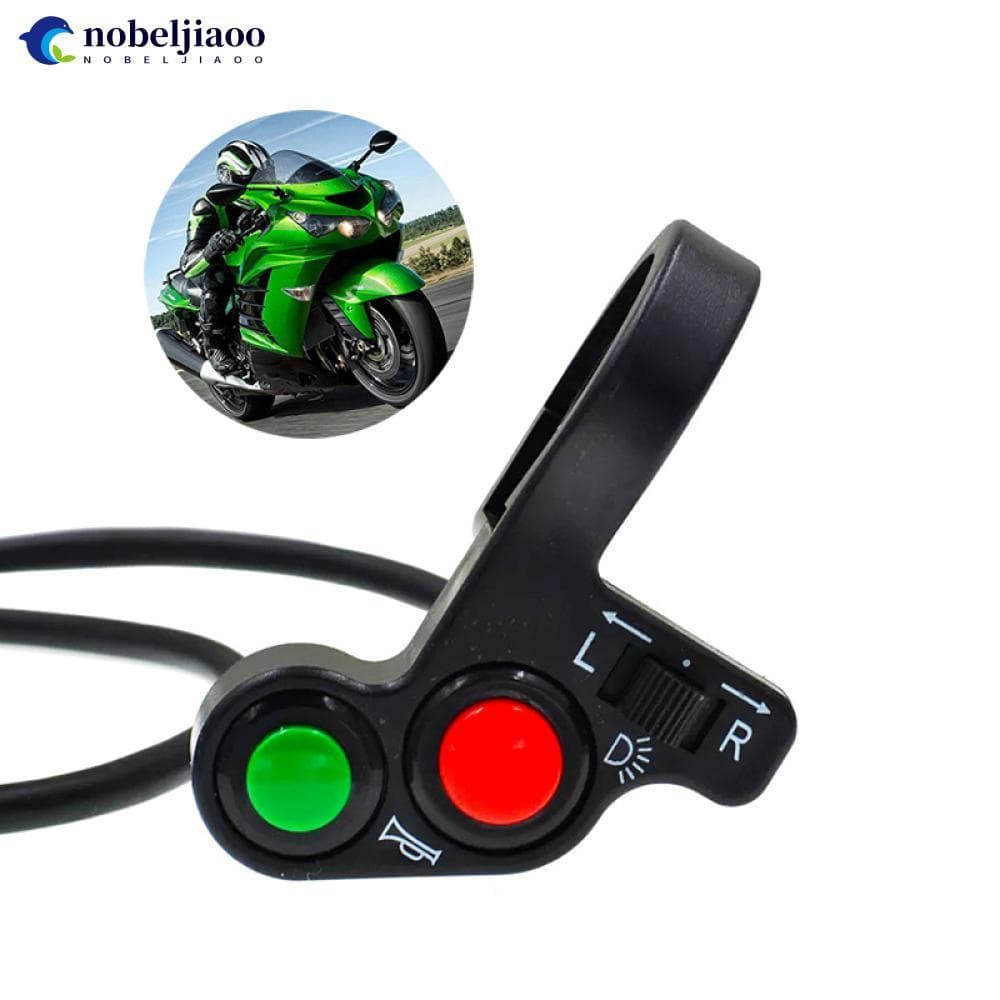 NOBELJIAOO Multifuncional Motocicleta Guiador Interruptor Farol Chifre Sinal De Volta Combinação Para Bicicleta Elétrica
