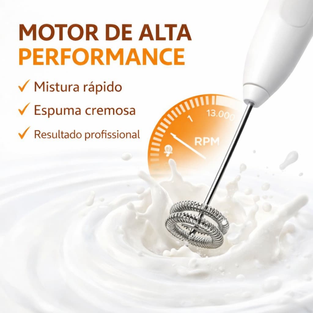 Espumador de Leite Elétrico Recarregável USB Mixer Portátil Cappuccino Misturador de Bebidas