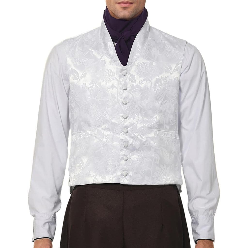 Colete Masculino Vitoriano , Medieval Steampunk De Cetim Paisley Com Gravata Ascot
