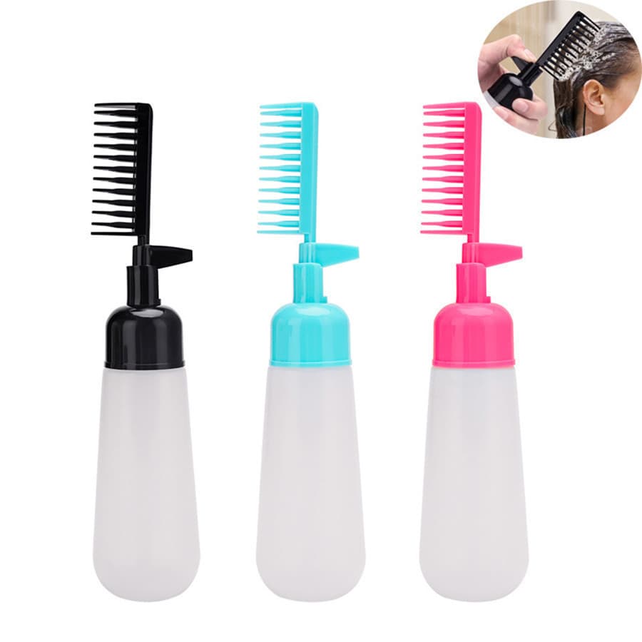 Novo  Frasco De 150ml Com Pente Aplicador Para Tingir O Cabelo Cor Aleatorio