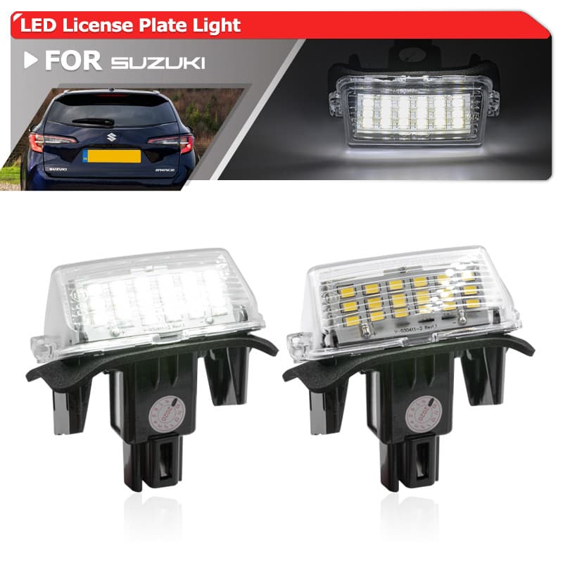 2x Para Suzuki Swace 2020 + Canbus Branco Completo LED Luzes Da Placa De Licença Substituições De Lâmpadas De Etiqueta D