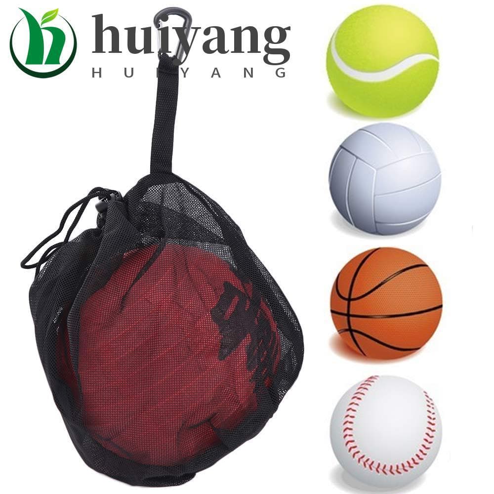 Bolsa De Armazenamento De Basquete HUIYANG , Malha De Bola Com Cordão Única De Pano Oxford Para Treinamento