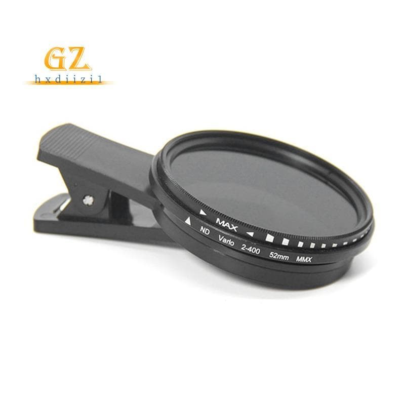 [gzhxdiizi1] Filtro ND De Telefone De 52 Mm ND2 A ND400 De Densidade Neutra Variável Com Clipe Para Câmera De Smartphone