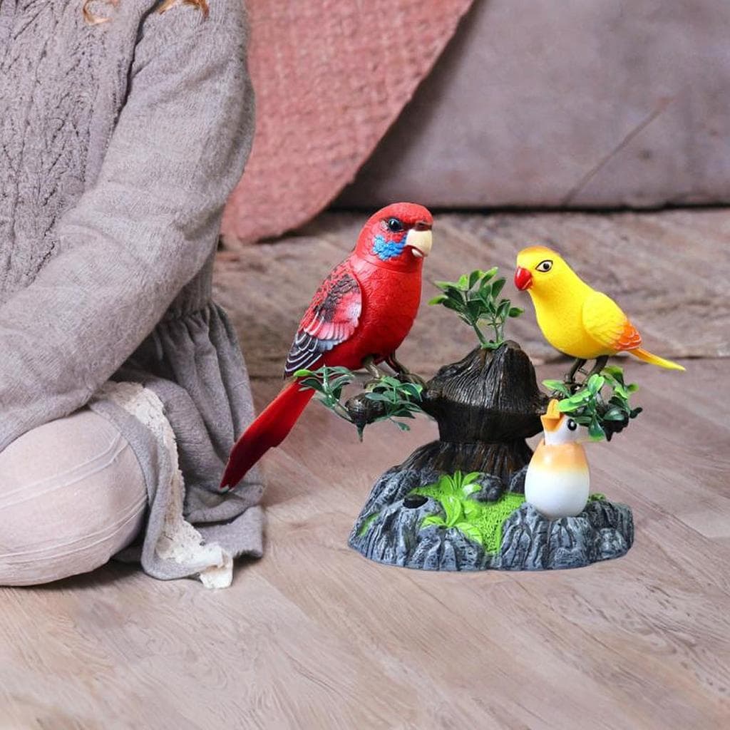[reyalxaxg] Brinquedo De Pássaro Cantando Chilrear Som Realista Ativado Interativo Eletrônico Animal De Estimação Decora