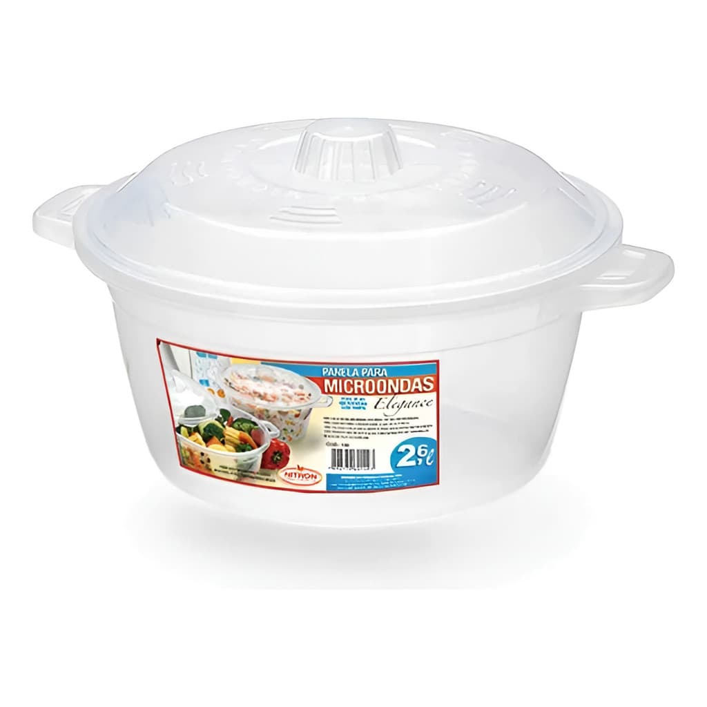 Pote P/ Fazer Arroz Legumes De Micro-ondas 2,6l Elegance Cor Transparente