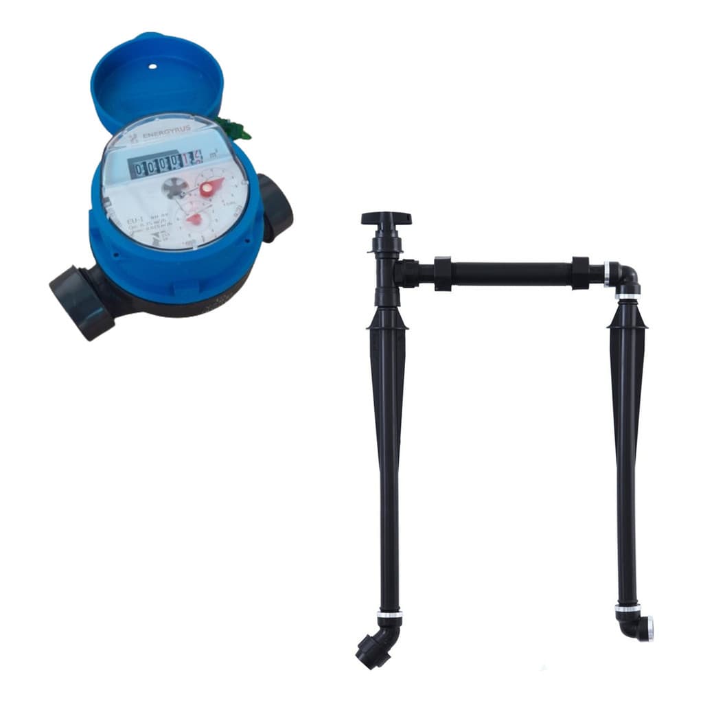Kit Cavalete Relogio Medidor Agua Hidrômetro 1 Medidor 3/4