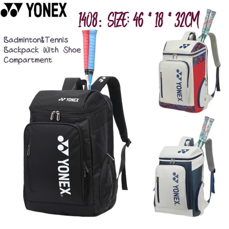 Mochila Impermeável Yonex 2026 Para Badminton E Tênis Bolsa Esportiva Profissional Com Design De Compartimento Sapatos