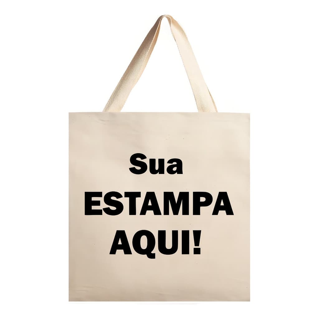 50 Sacolas 38x40 (ecobag) Personalizadas Tecido Algodão Cru