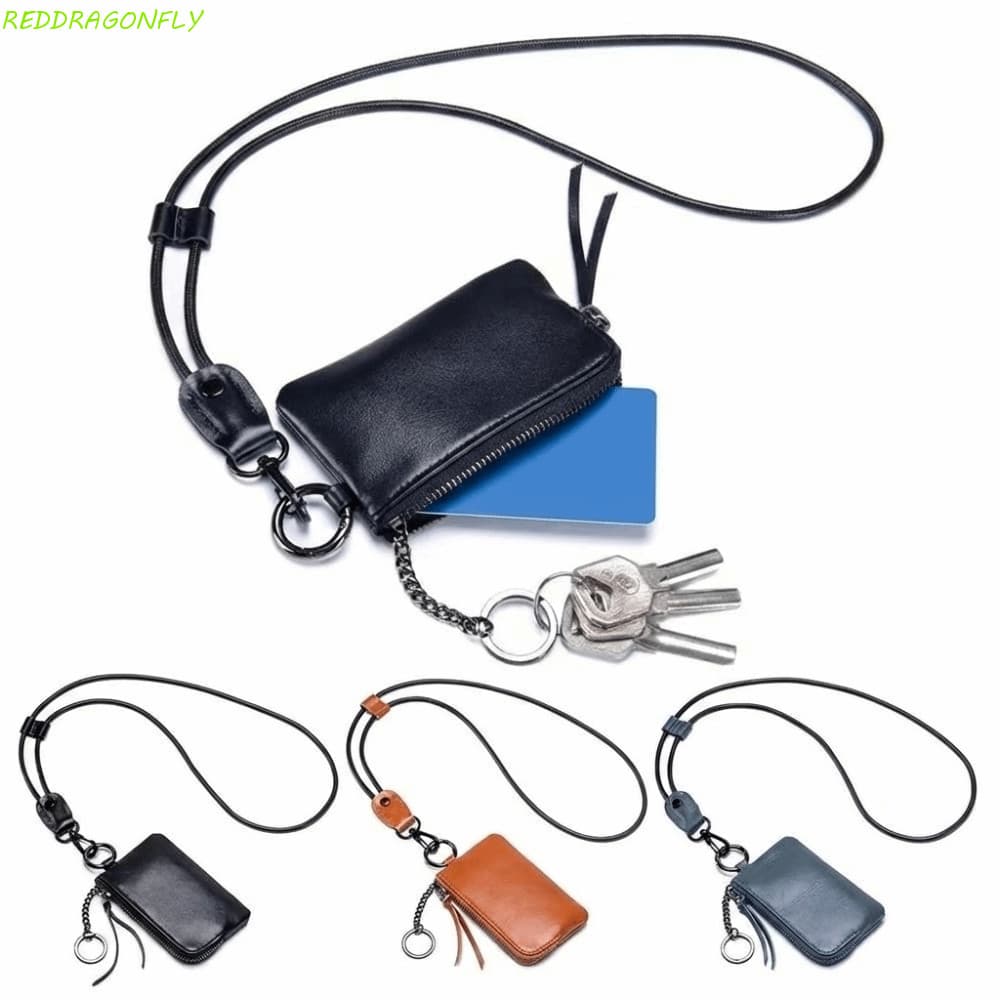 Carteiras Penduradas No Pescoço REDDRAGONFLY , Mini Bolsa De Moedas Retrô PU , Porta-Cartões Requintado Portátil Macio S