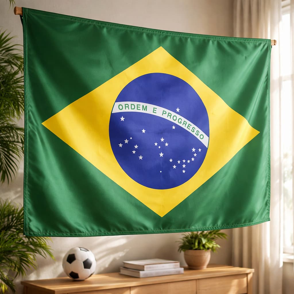 Bandeira Grande Do Brasil 180cm X 120cm Para Copa Do Mundo