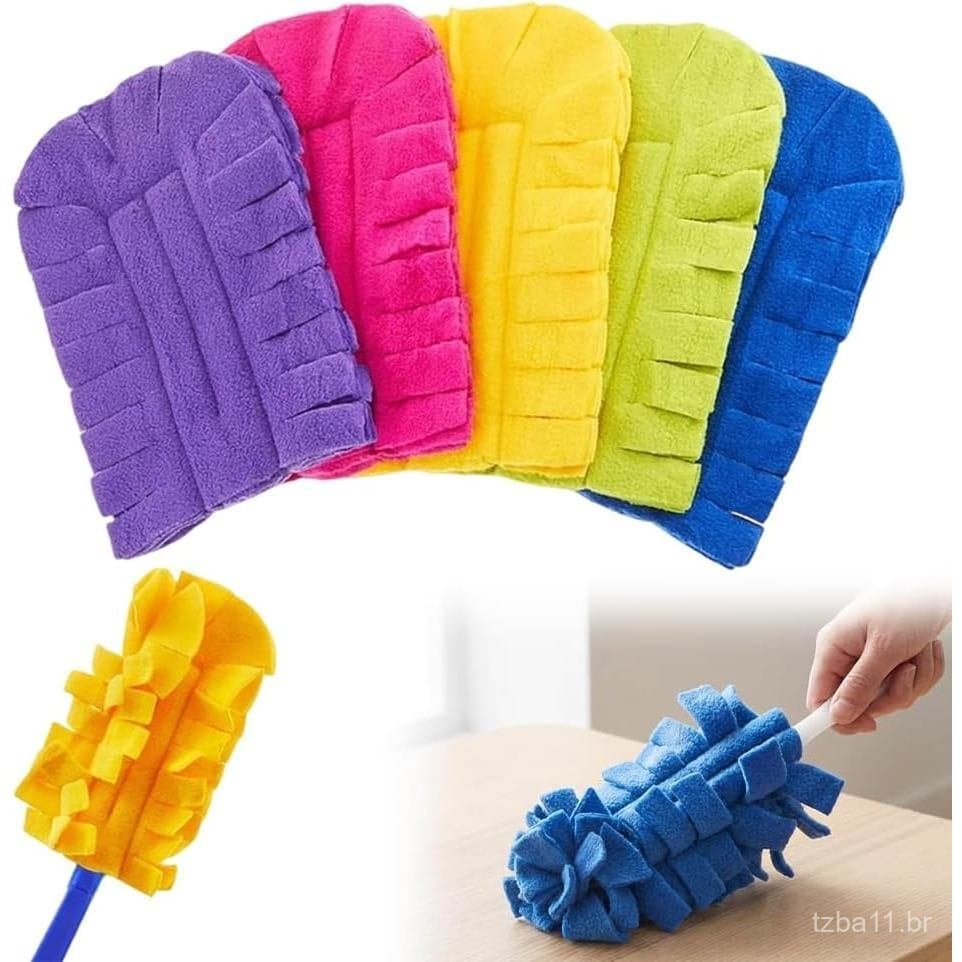 Refis Reutilizáveis para Espanador, Novidade 2026 360 °   Refis de Pano de Lã Resistente para Limpeza, Almofadas de Limp