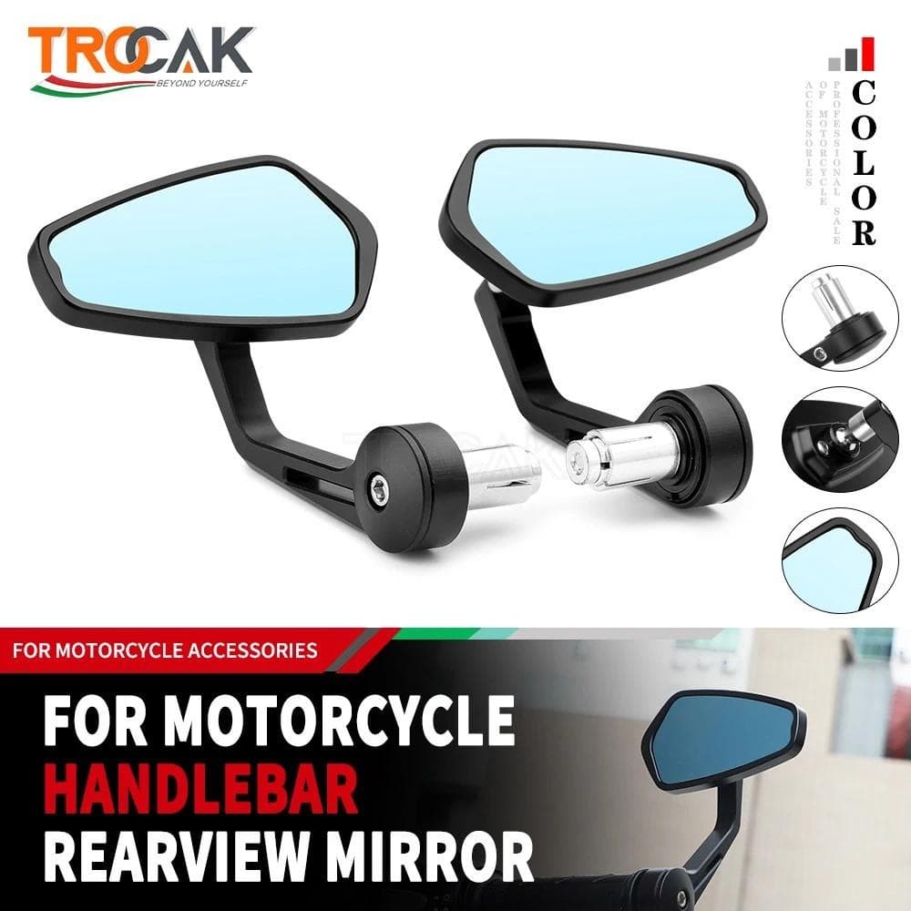 Acessórios Da Motocicleta Espelhos Retrovisores Anti-Reflexo Moto Guiador Final Espelho Lateral Para Scooters ATV Bicicl