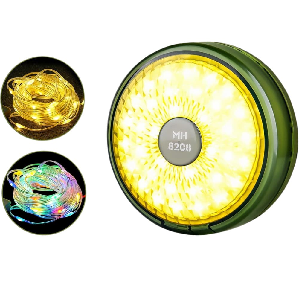 Onistek Luminária Luz LED Acampamento Portátil Cordão 8m Recarregável USB 1500mAh ON-LT027