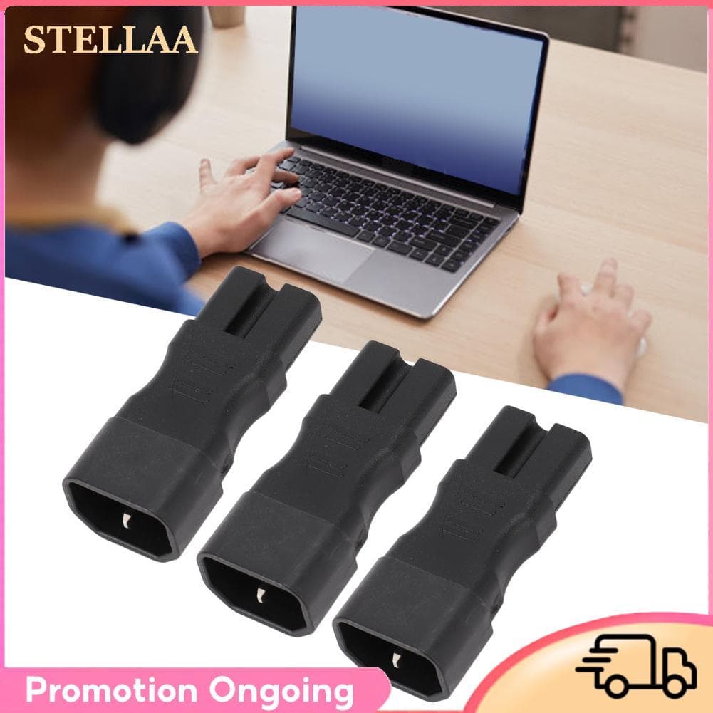 Stellaa Adaptador de alimentação C14 para C15 250V 10A 2.5A 2500W Conector retardador de chama para servidor PDU