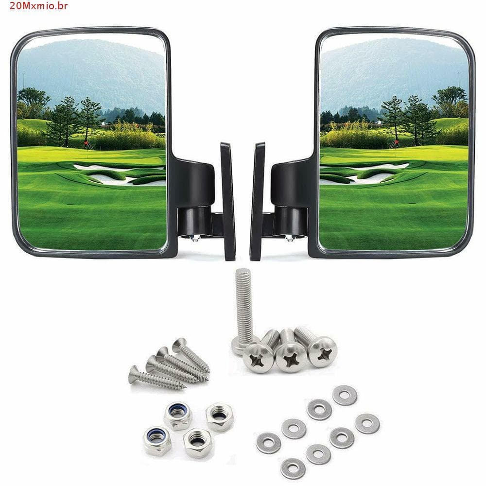 MXMIOB Espelho Retrovisor Lateral Prático Carrinhos Dobráveis Acessórios Espelhos Para Carrinho De Golfe