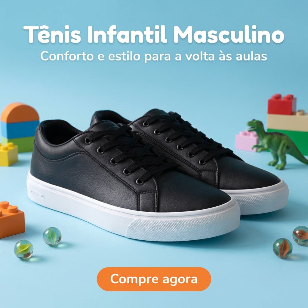 Tênis Infantil Masculino Casual Minimalista Versátil Antiderrapante Solado Baixo - Promoção