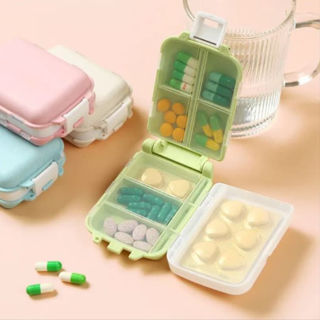 Porta Comprimido Mini Estojo Organizador de Bolsa Viagem Diário Semanal