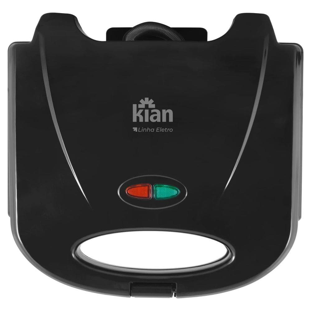 Sanduicheira Grill Antiaderente 2 em 1 750W Kian Preto 127v