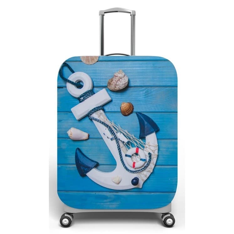 Capa para mala de viagem estampa ancora nautica