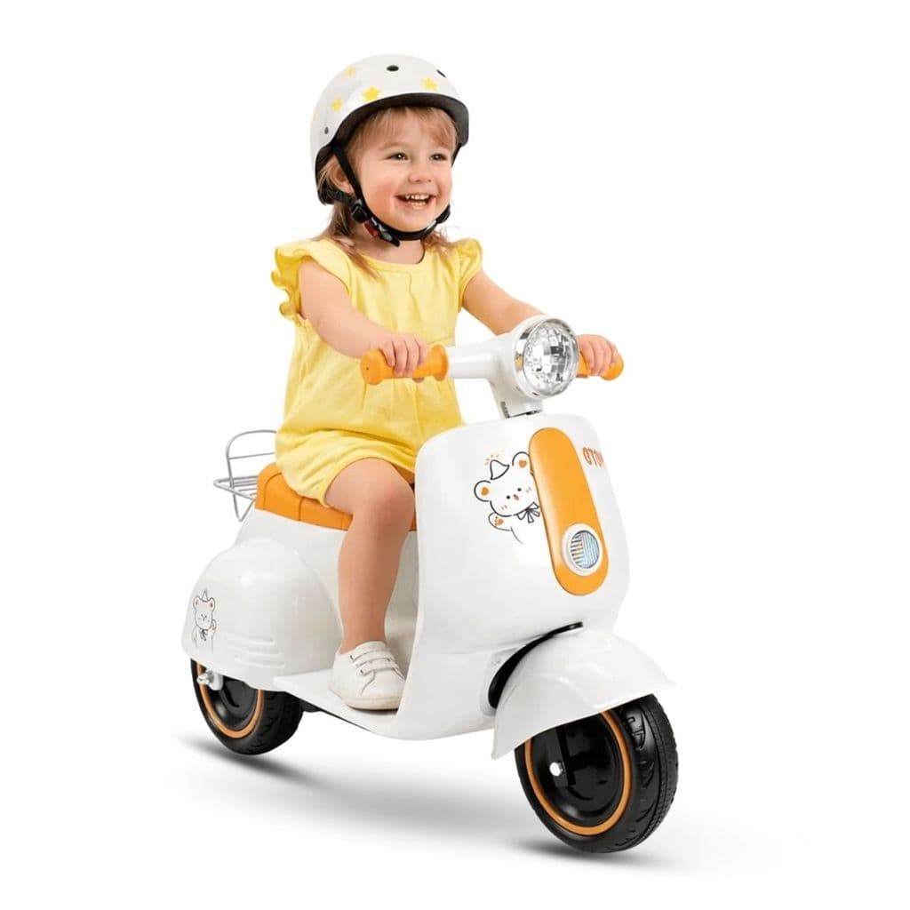 Avespa Lambreta Triciclo Infantil Elétrico Pimpi Scooter - Branco