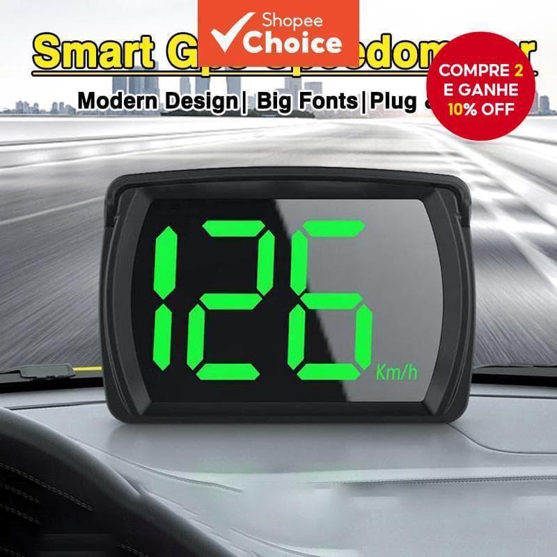  Durável KMH/MPH Carro GPS HUD Head Up Display Fonte Grande Plug And Play Velocímetro Digital Universal Medidor De