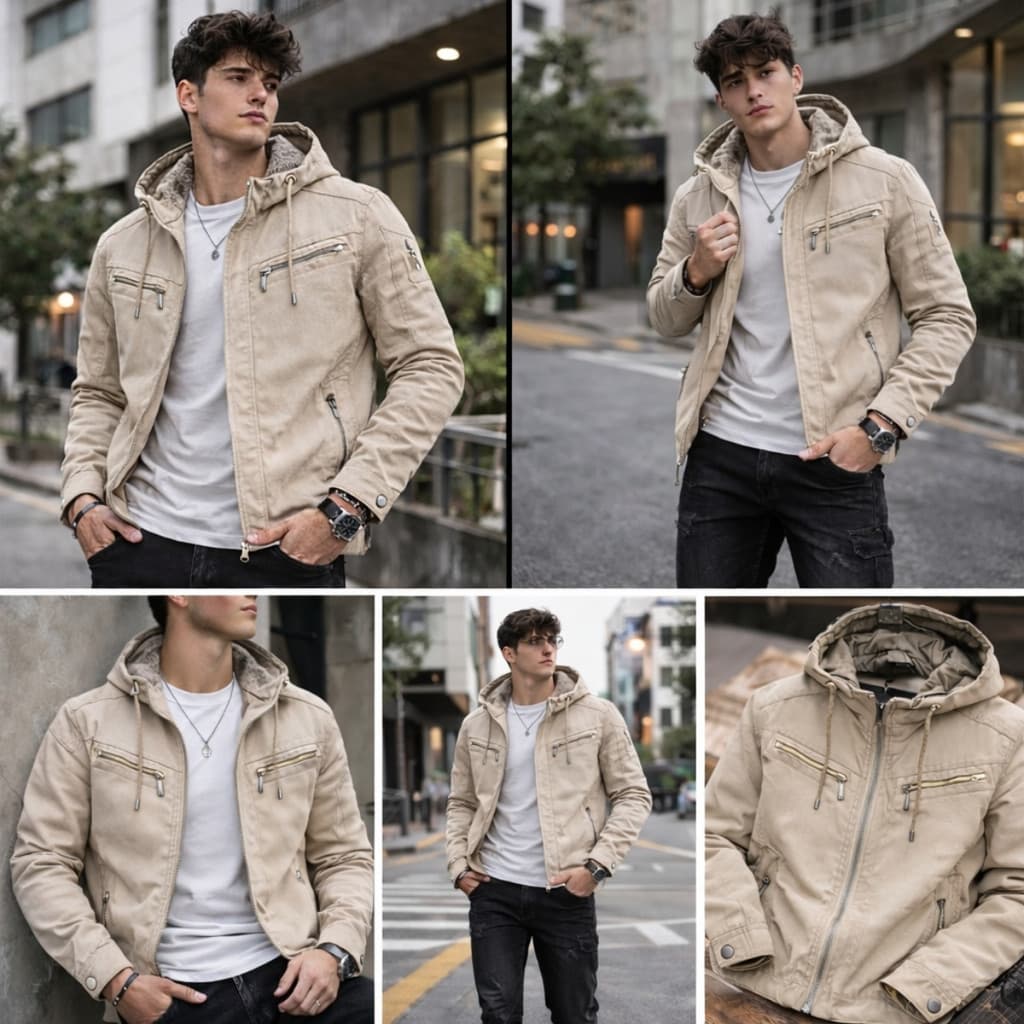 Jaqueta De Sarja Masculina Toda Forrada Por Dentro Com Capus Removível