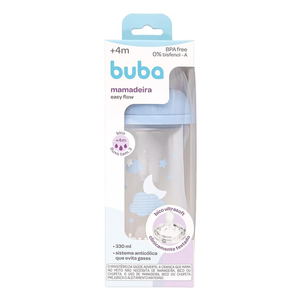 Mamadeira Buba Easy Flow Nuvem Azul 330ml