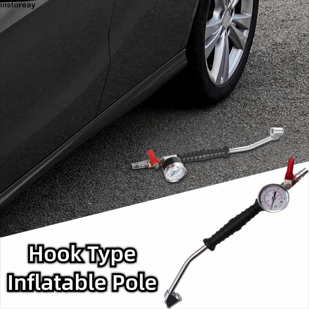 Pólo Inflável Do Pneu INSTOREAY , Bocal Estendido Inflador De Ar Da Haste Inflação Rápida , Tipo Gancho