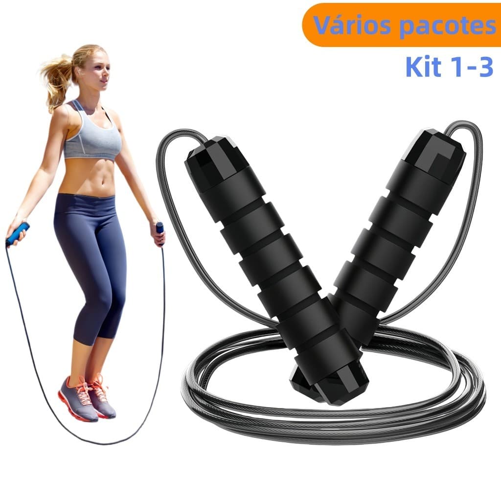 Corda De Pular Profissional Ajustavel Crossfit Malhar Saúde Corda de Pular  Rolamento Funcional  3M