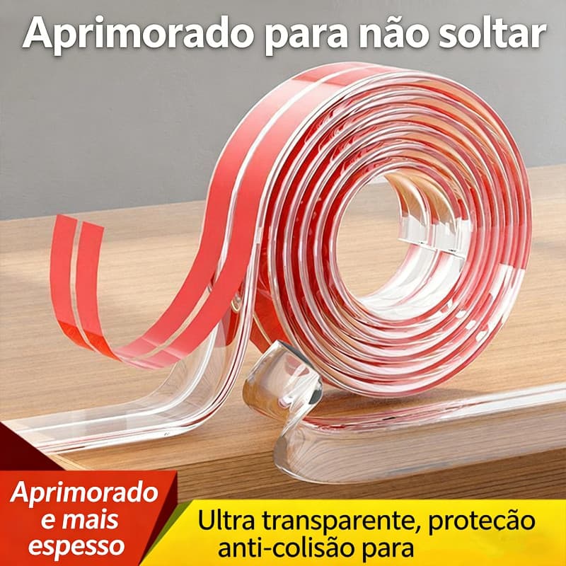 Fita Adesiva Protetor de Quina Borda Silicone Berço Móveis Mesas cantos